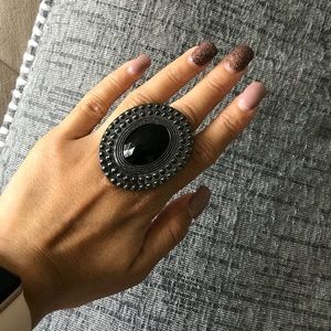 Black gem ring